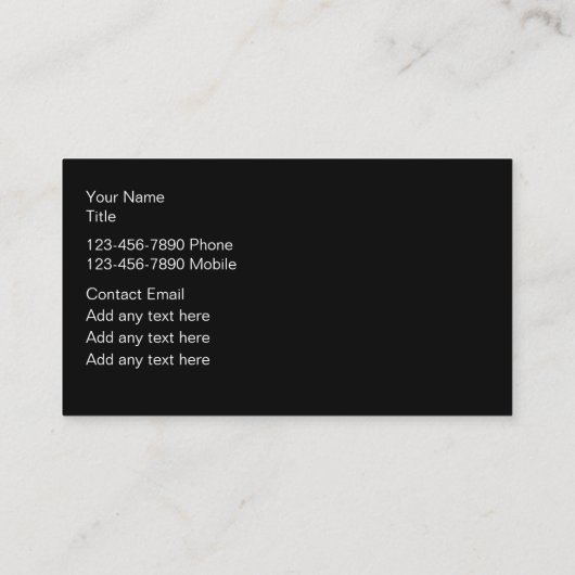 Klassische Concierge Medical Business Cards Visitenkarte (Rückseite)