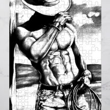 Klassische Coole handgezeichnet Western Cowboy Art