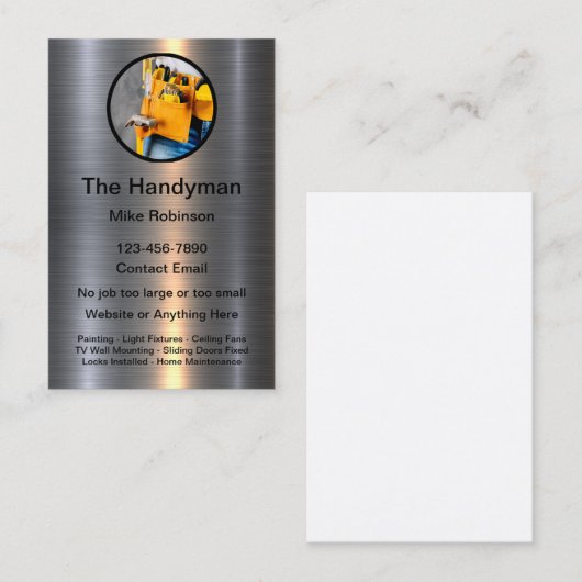 Klassische Coole Handyman-Visitenkarten Visitenkarte (Vorne/Hinten)