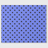 Klassische, coole, schwarze, lila blaue Polka-Punk Geschenkpapier (Flach)