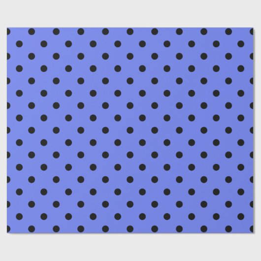 Klassische, coole, schwarze, lila blaue Polka-Punk Geschenkpapier (Flach)