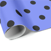 Klassische, coole, schwarze, lila blaue Polka-Punk Geschenkpapier (Rolleneckpunkt)