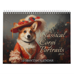 Klassische Corgi Portraits Kalender
