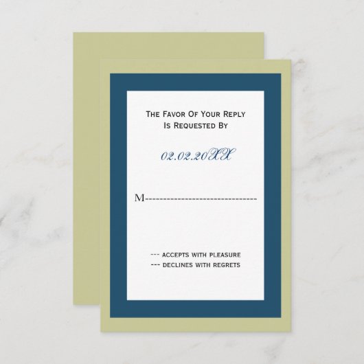 Klassische Corporate Party Einladung Rsvp-Karten (Vorne/Hinten)