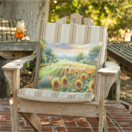 Klassische Country Hütte Blumenbemalung Kissen