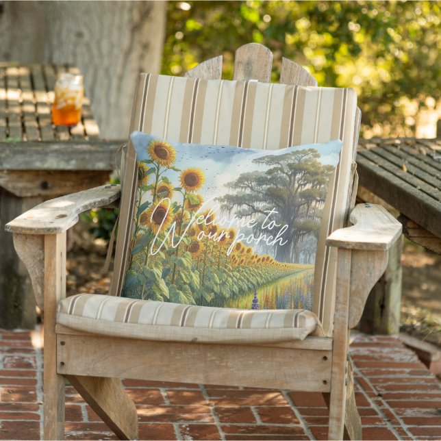 Klassische Country Hütte Blumenbemalung Kissen (Stuhl )