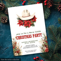 Klassische Cowboy-Country-Weihnachtseinladung