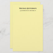 Klassische Creative Trendy Cream Color Briefpapier (Vorne/Hinten)