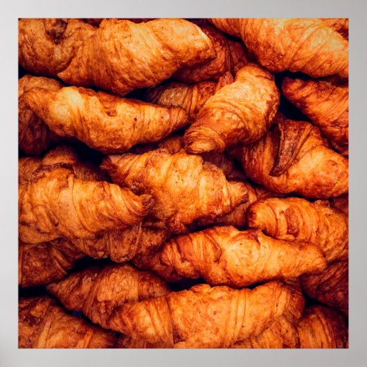 Klassische Croissants, Topansicht Poster (Vorne)