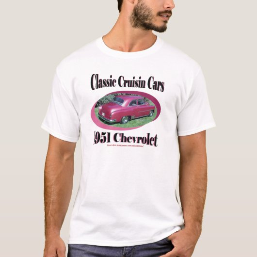 Klassische Cruisin Autos Chevrolet 1951 T-Shirt (Vorderseite)