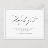 Klassische Cursive Script Calligrafy Frame Memoria Postkarte (Vorderseite)