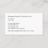 Klassische Dackel Hundezüchter-Visitenkarten Visitenkarte (Rückseite)