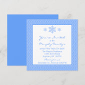 Klassische Damaskasschneeflocken - Neujahr Einladung (Vorne/Hinten)