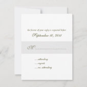 Klassische Damaskus-RSVP-Karten, Olivenöl RSVP Karte (Rückseite)