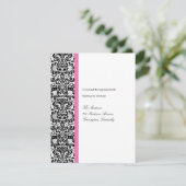 Klassische Damast-Empfangs-Karte Begleitkarte (Stehend Vorderseite)