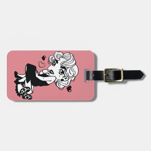 Klassische Dame Gepäckanhänger (Vorderseite horizontal)