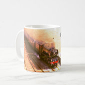 Klassische Dampflokomotive Tornado, personalisiert Kaffeetasse (Vorderseite Links)