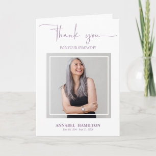 Klassische Dankes-Fotokarte mit Skript-Sympathie Karte