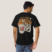 Klassische Darstellung des Wildlife tiger T-Shirt (Schwarz voll)