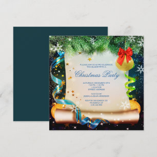Klassische Decorative Weihnachtscroll Weihnachten Einladung