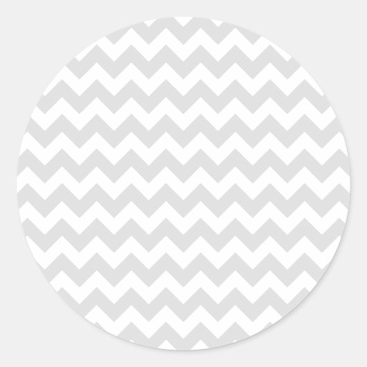Klassische Dekoration aus weißem Chevrons Runder Aufkleber (Vorderseite)