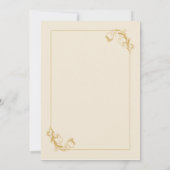 Klassische dekorative Grenzhochzeits-Einladung Einladung (Rückseite)