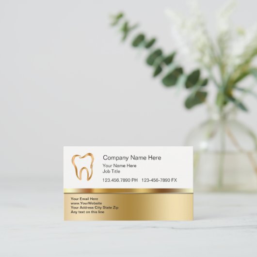 Klassische Dental Business Cards Visitenkarte (Stehend Vorderseite)