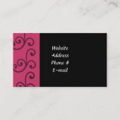 Klassische Designs Visitenkarte (Rückseite)