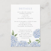 Klassische Details des Blue Hydrangea, kleine Begleitkarte (Vorderseite)