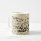 Klassische Dinosaurier Kaffeetasse (Vorderseite Links)