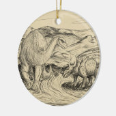 Klassische Dinosaurier Keramik Ornament (Links)