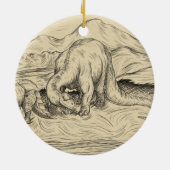 Klassische Dinosaurier Keramik Ornament (Hinten)