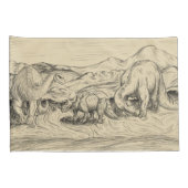 Klassische Dinosaurier Kissenbezug (Rückseite-Rechts)