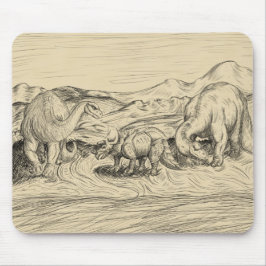 Klassische Dinosaurier Mousepad