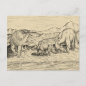 Klassische Dinosaurier Postkarte (Vorderseite)