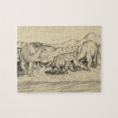 Klassische Dinosaurier Puzzle (Horizontal)