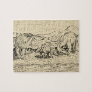 Klassische Dinosaurier Puzzle