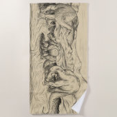 Klassische Dinosaurier Strandtuch (Vorderseite)