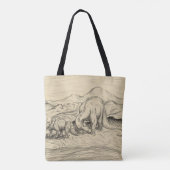 Klassische Dinosaurier Tasche (Rückseite)