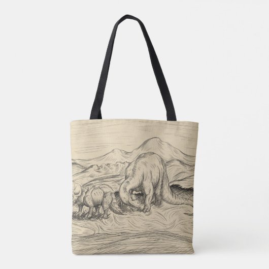 Klassische Dinosaurier Tasche (Rückseite)