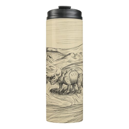 Klassische Dinosaurier Thermosbecher (Vorderseite)