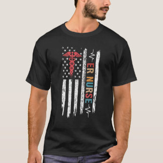 Klassische distressed Flagge für Notaufnahme Er N T-Shirt
