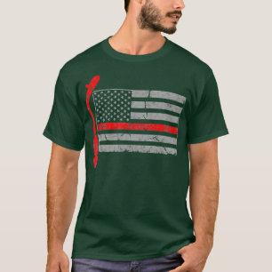 Klassische DJ Turntable Deejay American Flag T-Shirt