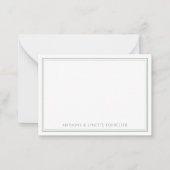 Klassische Doppelgrenzenoberflächen grün Mitteilungskarte (Vorderseite)