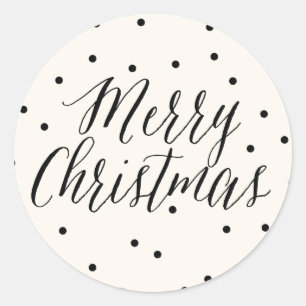 Klassische Dots Weihnachtsgeschenk-Tag-Aufkleber Runder Aufkleber