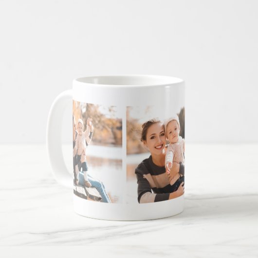 Klassische Drei-Foto Collage-Tasse Kaffeetasse (Vorderseite Links)