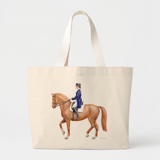 Klassische Dressage-PferdeTaschen-Tasche Jumbo Stoffbeutel (Vorne)