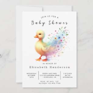 Klassische Duckbabydusche Einladung