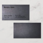 Klassische dunkelgraue Ledertextur-Visitenkarte Visitenkarte (Vorne/Hinten)