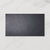 Klassische dunkelgraue Ledertextur-Visitenkarte Visitenkarte (Rückseite)